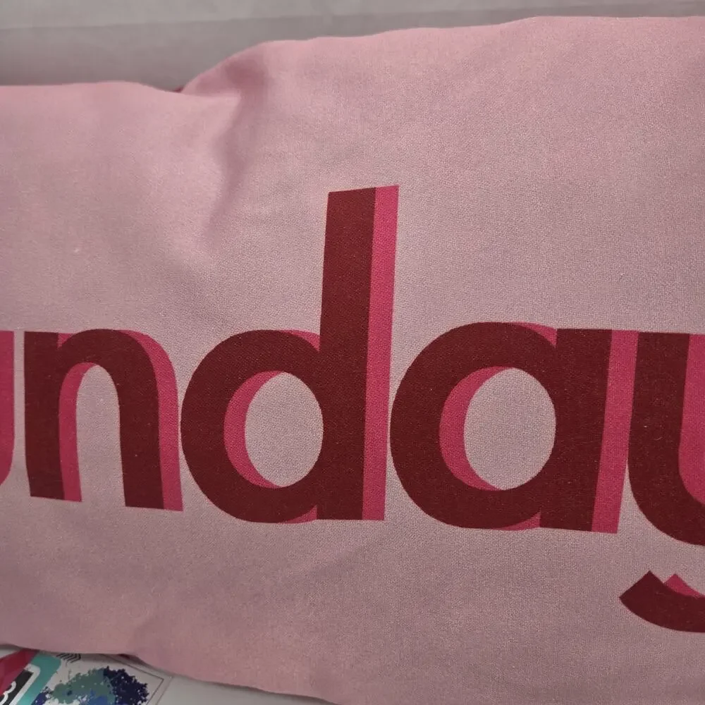 SUNDAY Pop Art Lumbar Pillow 18 X 11